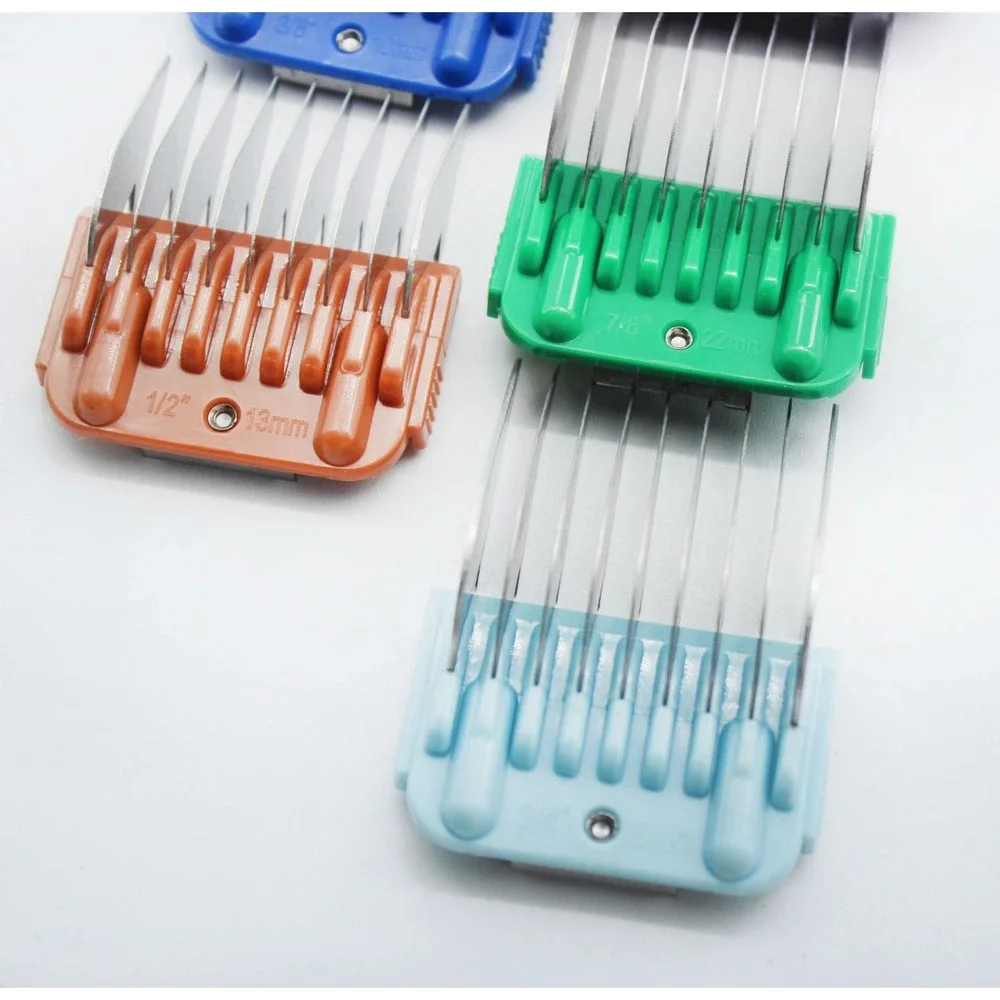 8pc Pet Grooming Clipper Guard Set Stainless Steel Combs for Andis Wahl Oster